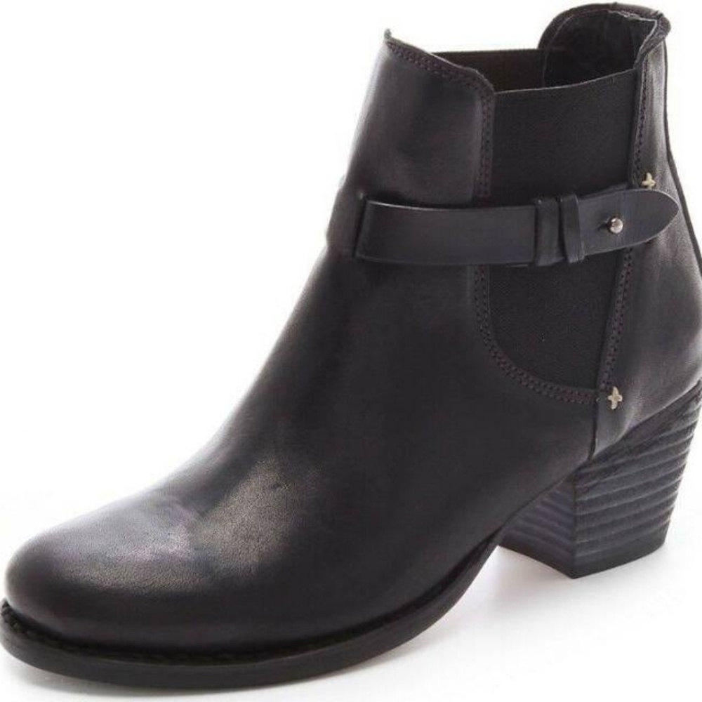 Rag & Bone Durham Leather Booties Black
